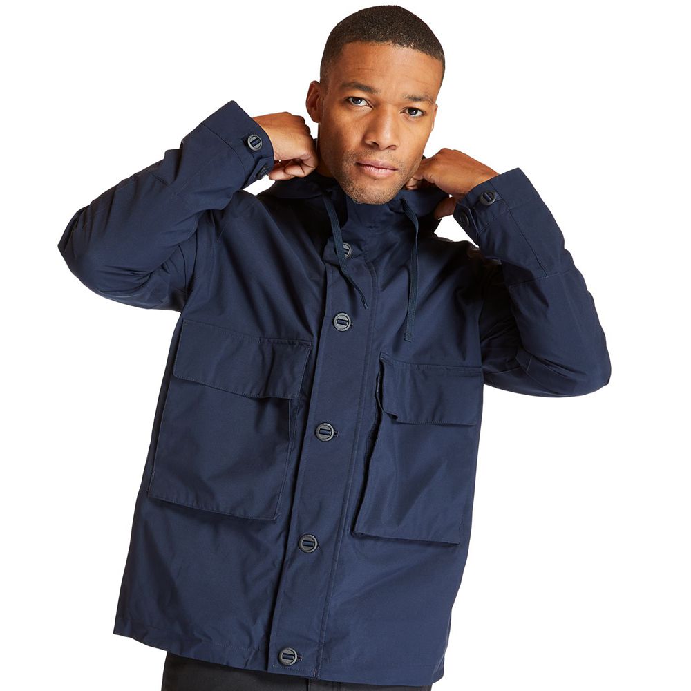 Timberland Mens Jackets Ecoriginal Waterproof Worker - Navy - India DM9154786